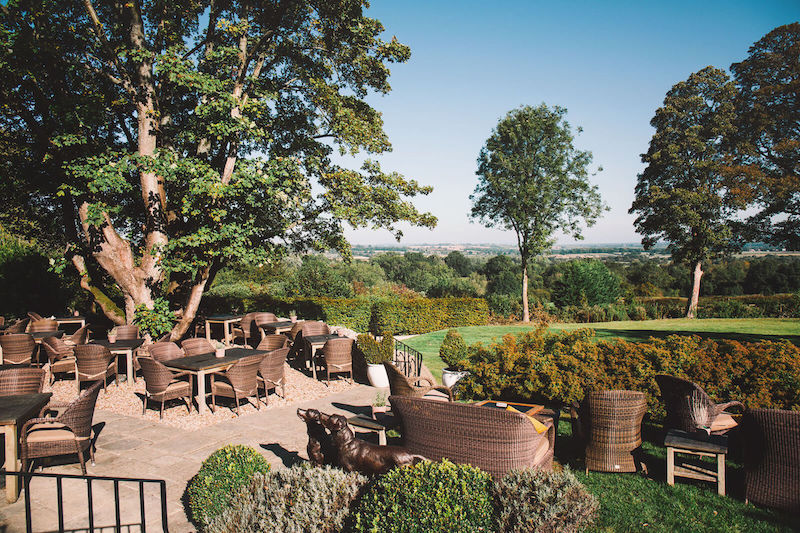  Stunning views from the terrace & garden at The Feathered Nest pub in the Cotswolds, Oxfordshire